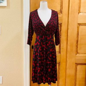 Like New London Times Fit and Flare Midi Dress!